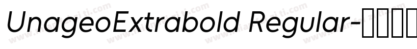 UnageoExtrabold Regular字体转换